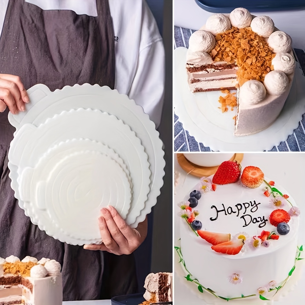 Ensemble de disques de gâteau rond en acrylique artisanat de cuisson de  gâteau pour outils de cuisson de décoration de gâteau 