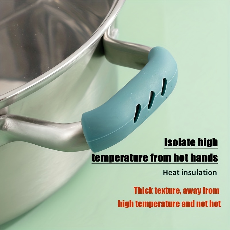 Thickened Silicone Pan Handle Cover Insulation Cover Pan Ear Clip