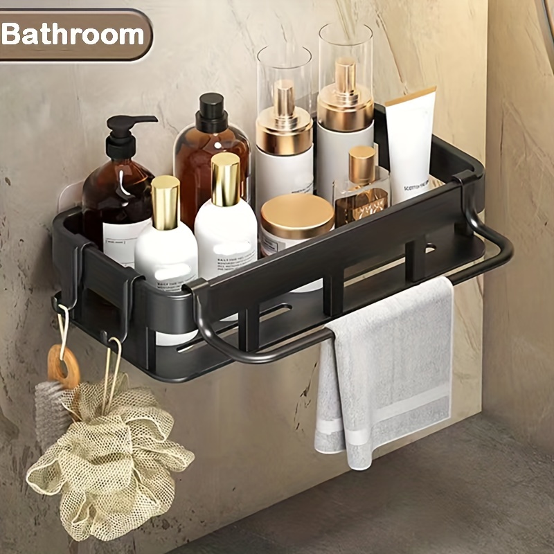 Space Aluminum Bathroom Hanging Shelf, Wall Mounted Shower Caddy, Bathroom  Shampoo Storage Rack, Bathroom Hanging Tray, Bathroom Accessories - Temu