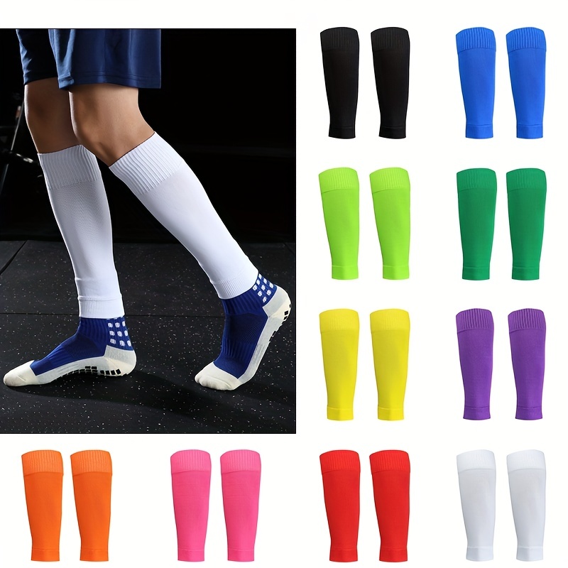 Calcetines de fútbol para hombre y mujer, espinilleras con agarre, medias  de presión, rodilleras de entrenamiento