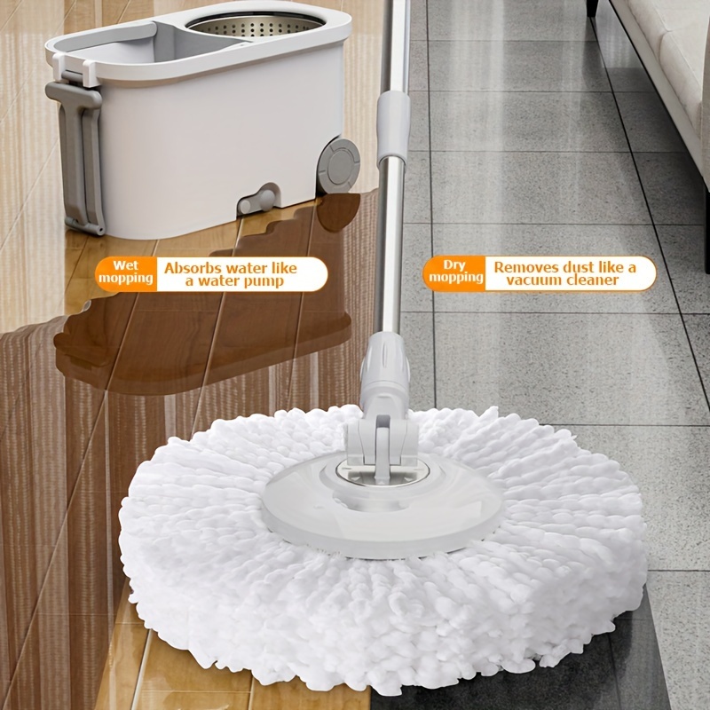 Balai rotatif et seau de nettoyage magique pour la maison - Serpillère  rotative à baril unique sans lavage à la main - Fournitures de nettoyage de  sol