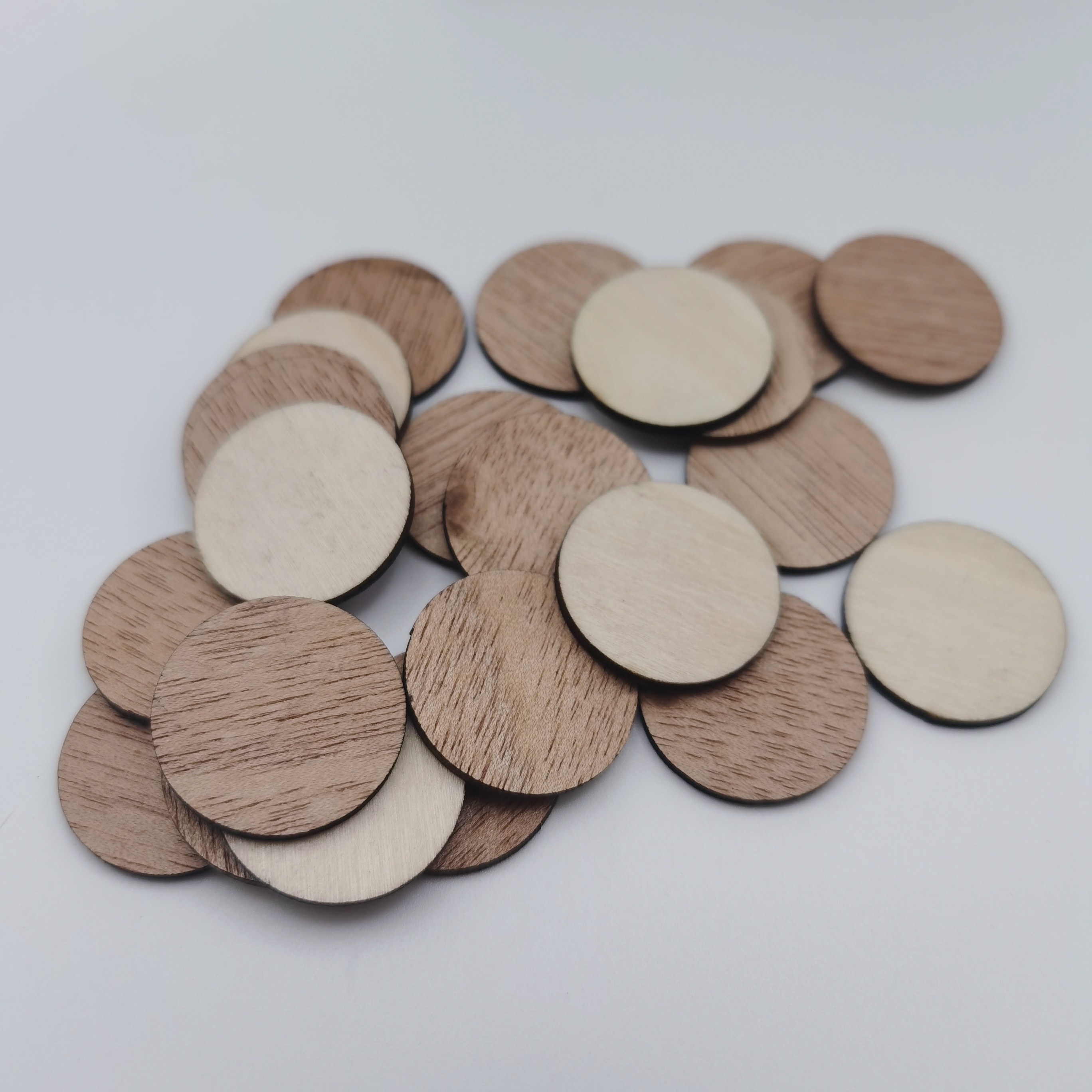 50 Pcs 2 Inch Wooden Circle Cutouts Blank Round Wood with Holes Round  Wooden Ornaments Wooden Coins Unfinished Wood Round Disc Wooden Circle  Chips