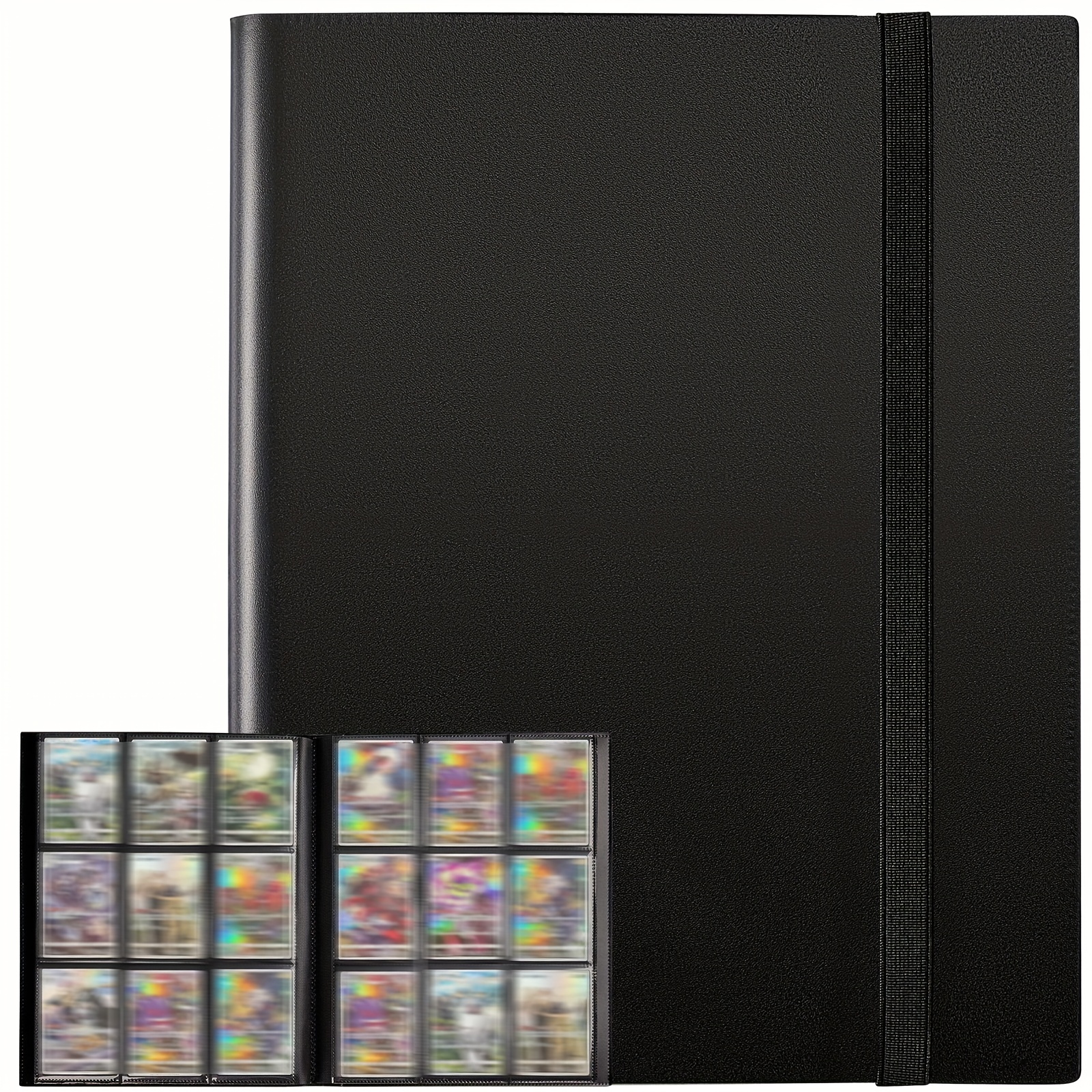 Grand classeur de cartes à 9 pochettes, album de cartes à collectionner, 24  pages, jusqu'à 432 cartes (A)