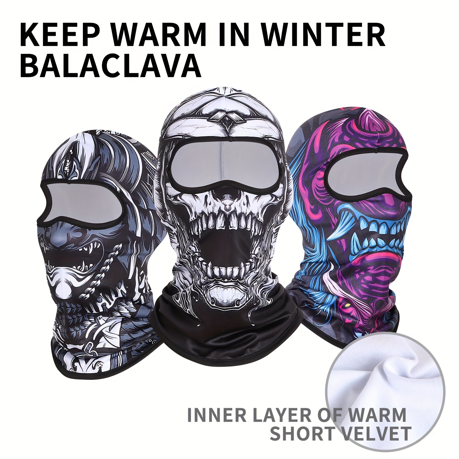 

1pc Outdoor Coldproof Windproof Warm Headgear For Skiing Cycling Motorcycle Riding, Dustproof Breathable Face Protection Warm Mask Headgear For Autumn Winter