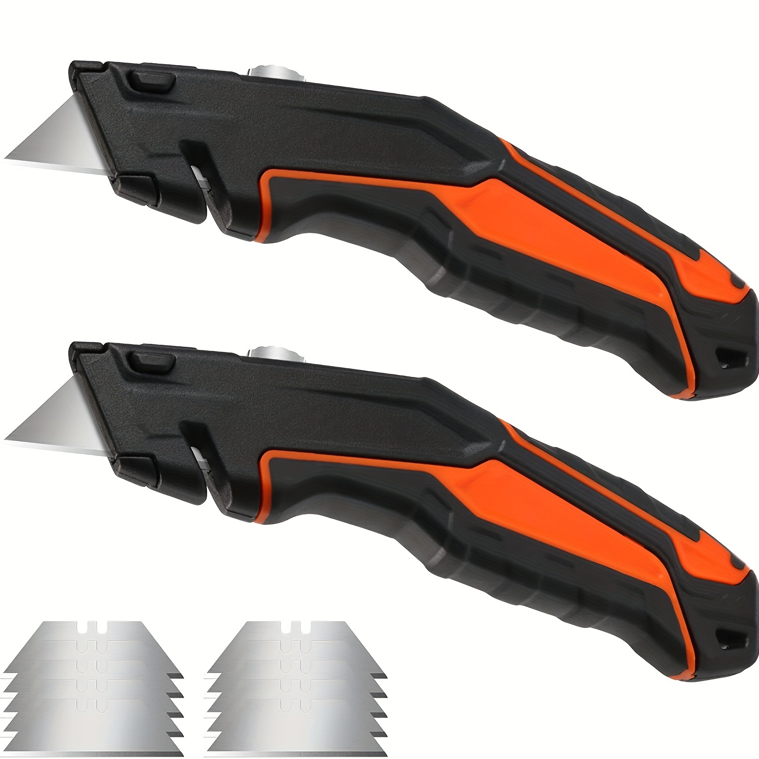 DIYSELF 2 Pack Box Cutter- Sharp Utility Knife- Box Cutters Heavy Duty for  Carpet, Cardboard, Paper- Razor Knife- Box Opener- Cardboard Cutter- Exacto