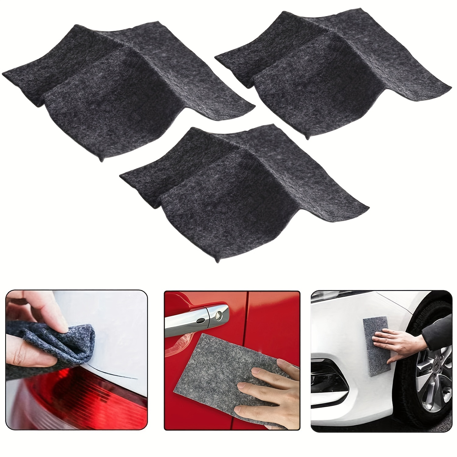 2pcs Car Scratch Remover Cloth Reusable Paint Scratch Polish Repair Cloth  for Scratches