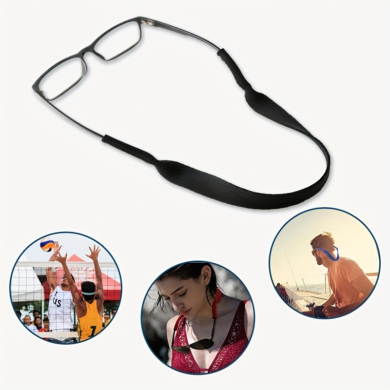 4 Stück Einstellbare Brillenhalter Retainer Strap Band für Sport Brillen  Schwimmfähig Sonnenbrillen Brillenband Rutschfest Brillenschnur