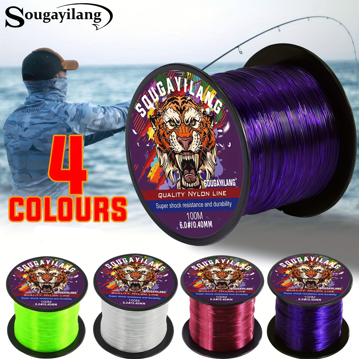 Durable Dark Green Monofilament Fishing Line - 2.84lb to 39.24lb Strength -  500m Length - Perfect for All Fishing Enthusiasts