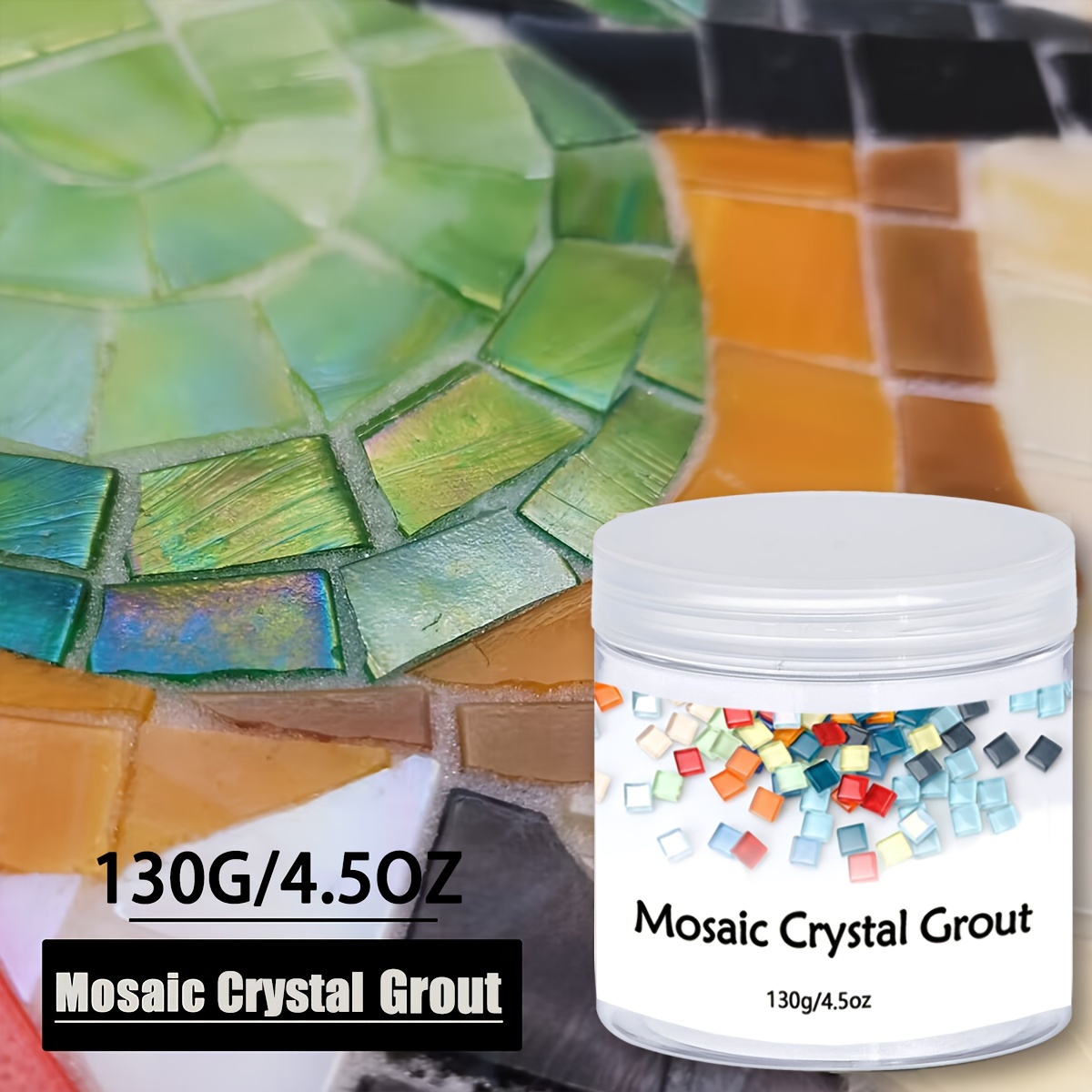 130g/4.6oz Pegamento Lechada Blanca Translúcida Cristal Nano