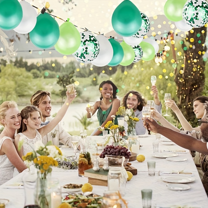 Green Balloon Confetti Balloon Baptism Party Decoration Wedding Birthday