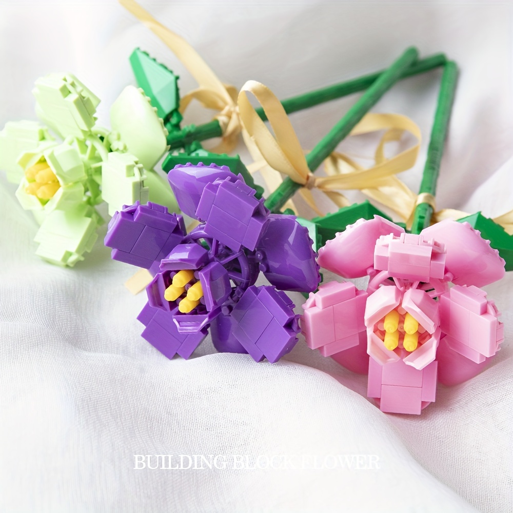 Fiori Lego Architecture Building Kit Bouquet di fiori di rosa rossa con  giocattoli da costruzione leggeri con copertura antipolvere per decorazioni  da scrivania Regali di San Valentino
