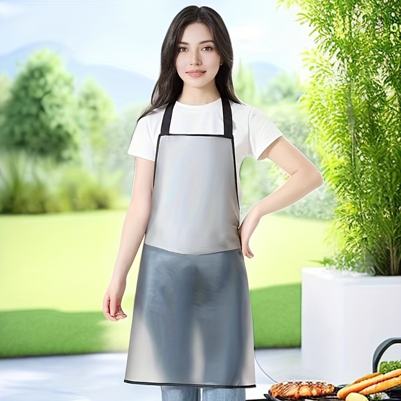 Clear Waterproof Disposable Aprons For Cooking, Serving, Painting Or  Dish-washing, Pe Transparent Thickened Sleeveless Kitchen Apron - Temu  United Arab Emirates