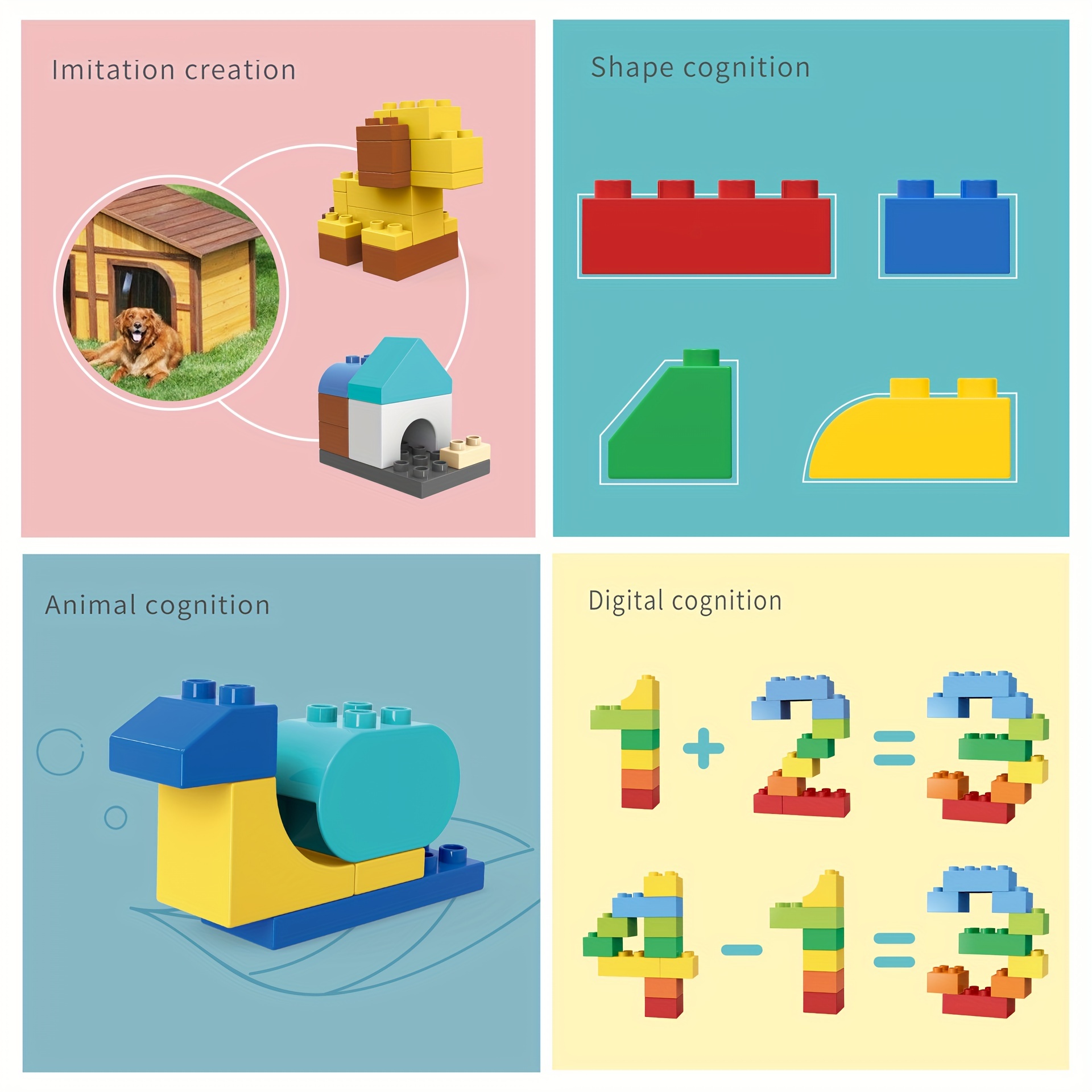 1500g Large Building Blocks for Kids, Model for Boys and Girls
