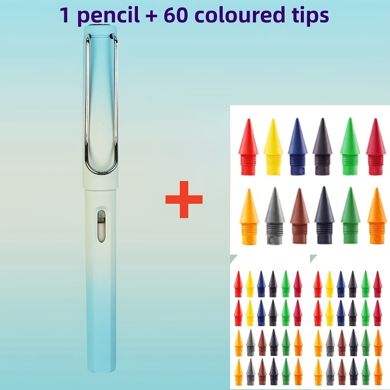 Pencils + Colour Tips, 2023 New Gradient Cherry /fantasy Blue/blue