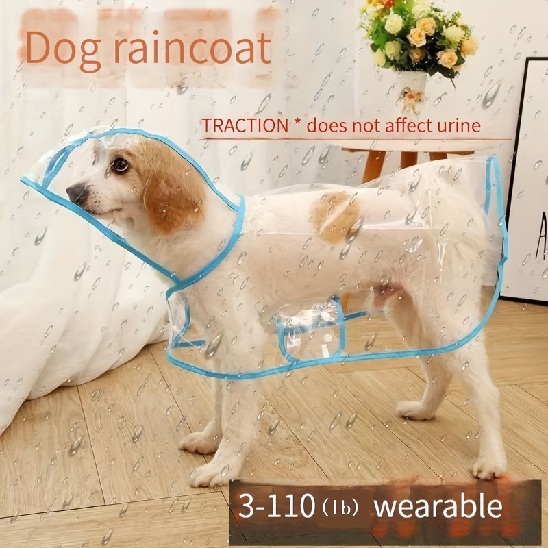 Imperméable pour petit et grand chien transparent