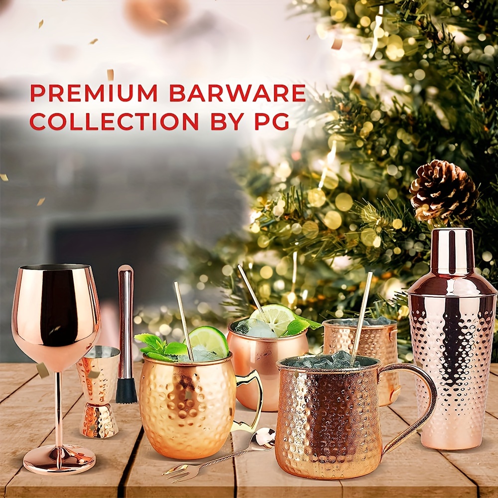 4pcs, Moscow Mule Mugs, 19oz Large Beer Mugs, Hammered Pattern Drinking Cup  With Golden Brass Handle, For Bar, Pub, Club, Restaurant, Home Use, Drinkw