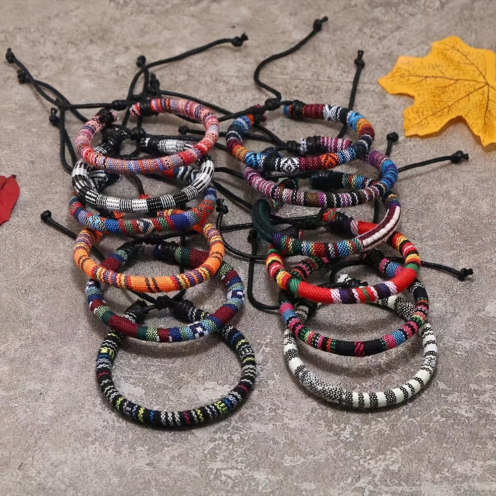 Mens cotton braided deals bracelets