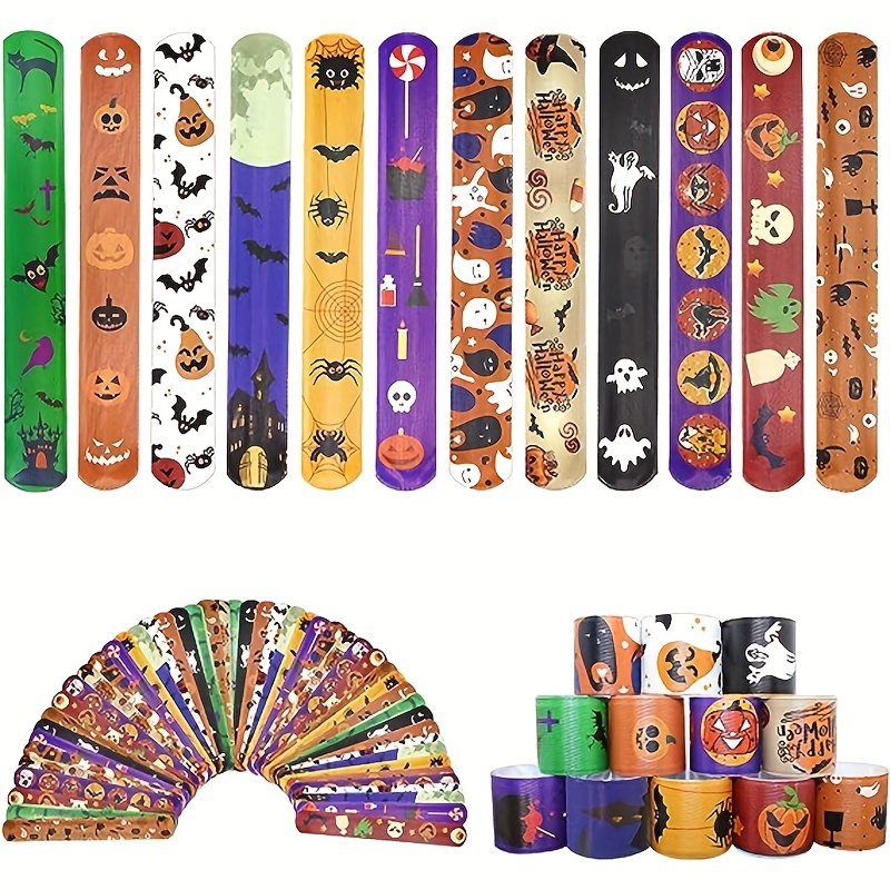 Liliful 40 Pcs Halloween Slap Bracelets Bulk Stuffed Pumpkin Ghost Witch  Hat Spider Huggers Wristband Plush Slap Bracelets for Halloween Trick or  Treat Game Props Classroom Prizes Party Favors Gifts - Yahoo Shopping