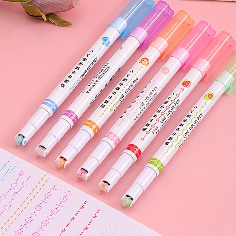 10pcs/set Waterproof Quick Dry Oil-based Marker Pen In Black, Large  Capacity Highlighter Pen In Multicolor For Outlining And Underlining