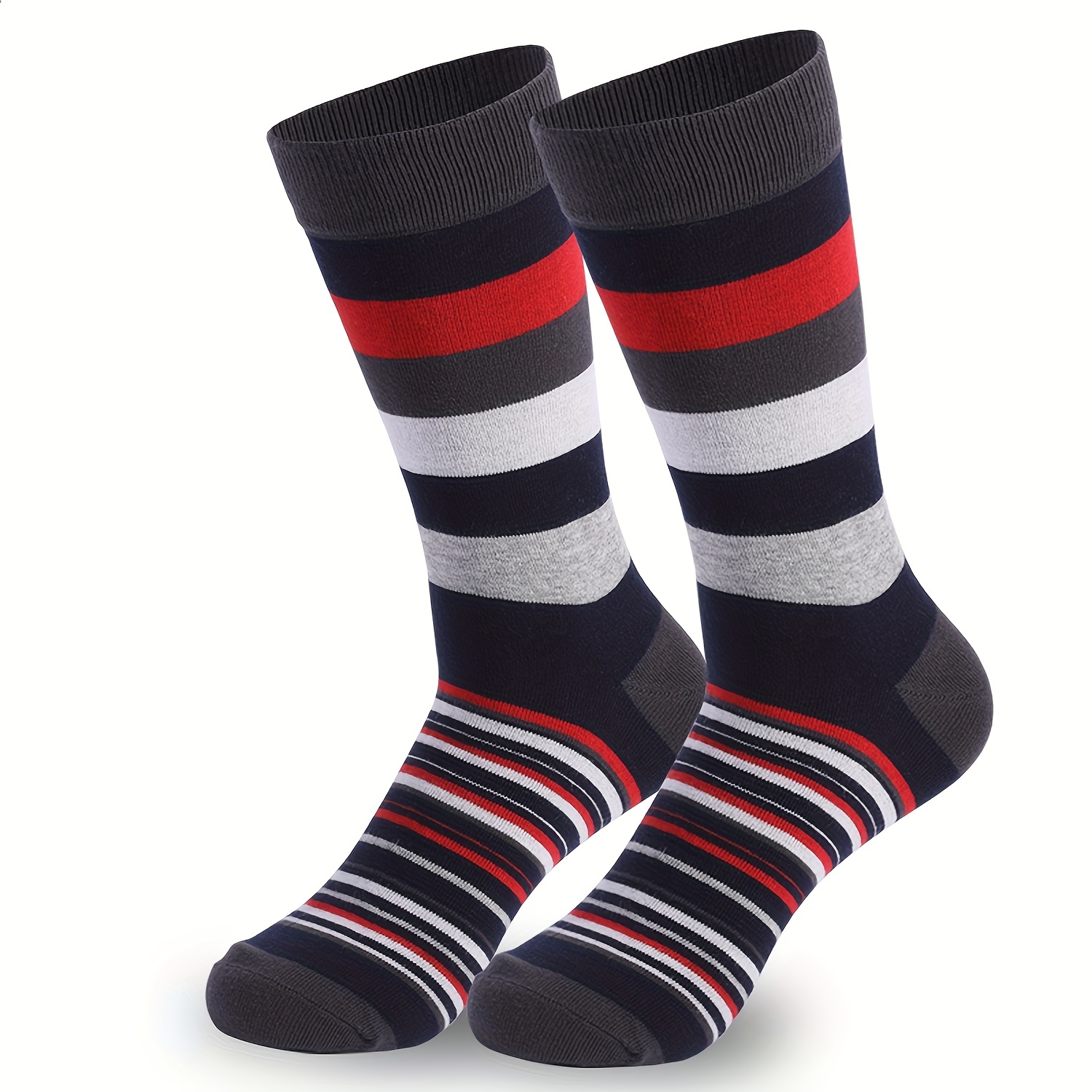 5 Pares Calcetines Divertidos Algodón Rayas Coloridas Hombre - Temu