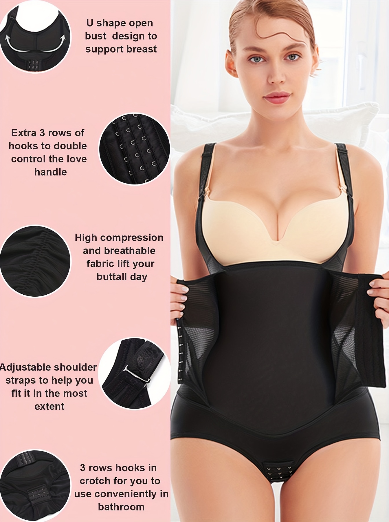 Tummy Control Bodysuit Body Shaper Slim Fit Jumpsuit