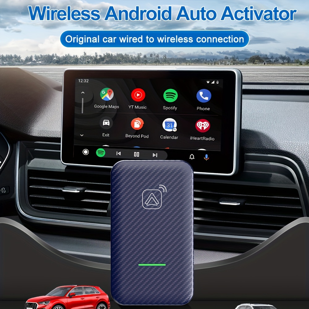 Wired To Wireless Android Auto Adapter For Android Phones, USB Wireless  Android Auto Box Dongle For Wired Android Auto