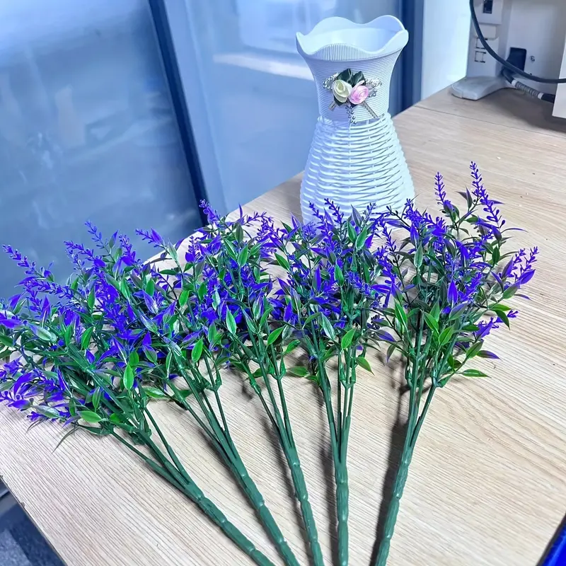 Artificial Flower Lavender Fake Flowers Uv Resistant - Temu
