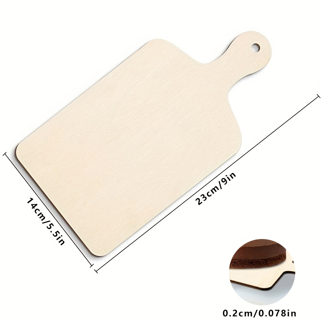 Mini Wooden Cutting Board with Handle Wooden Paddle Chopping Board Small  Kitchen Serving Board Wooden Cooking Butcher Block for DIY Home Kitchen