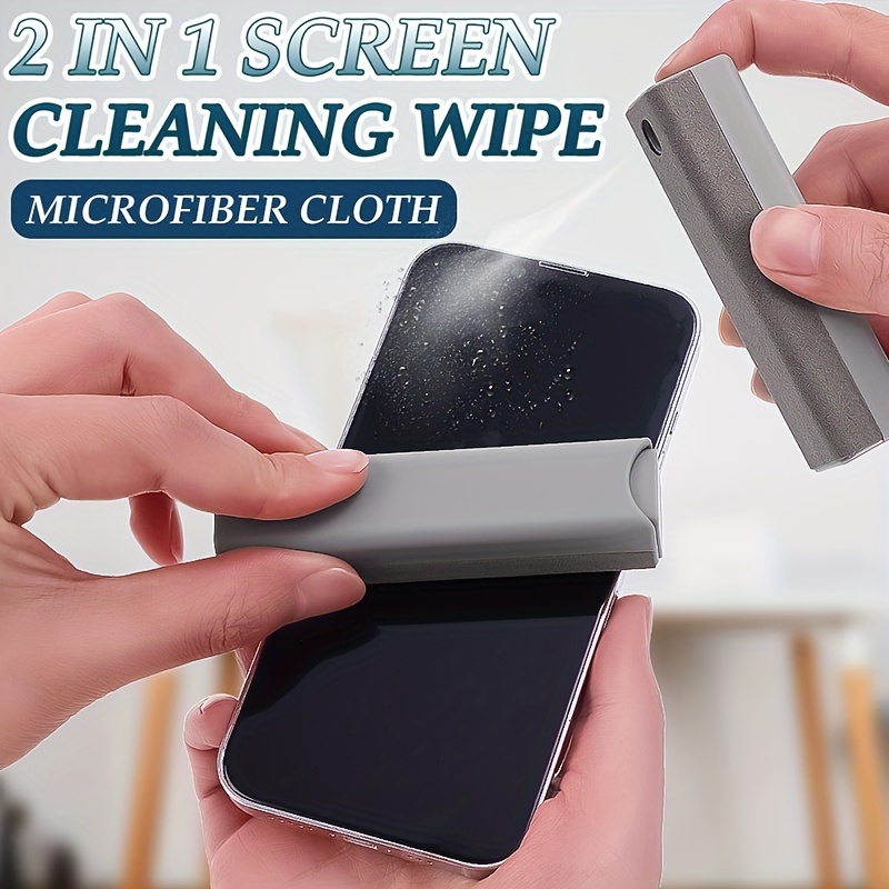 Portable 1 Phone Screen Cleaner Microfiber Cloth Spray - Temu
