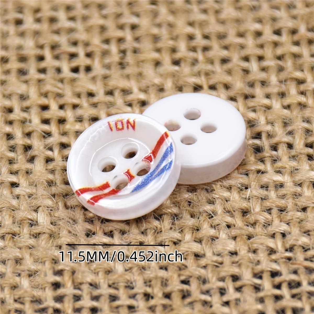 50pcs/pack White Color 4 Holes Buttons Shirt Buttons For Men Apparel  Supplies Sewing Accessories Size 0.43inch