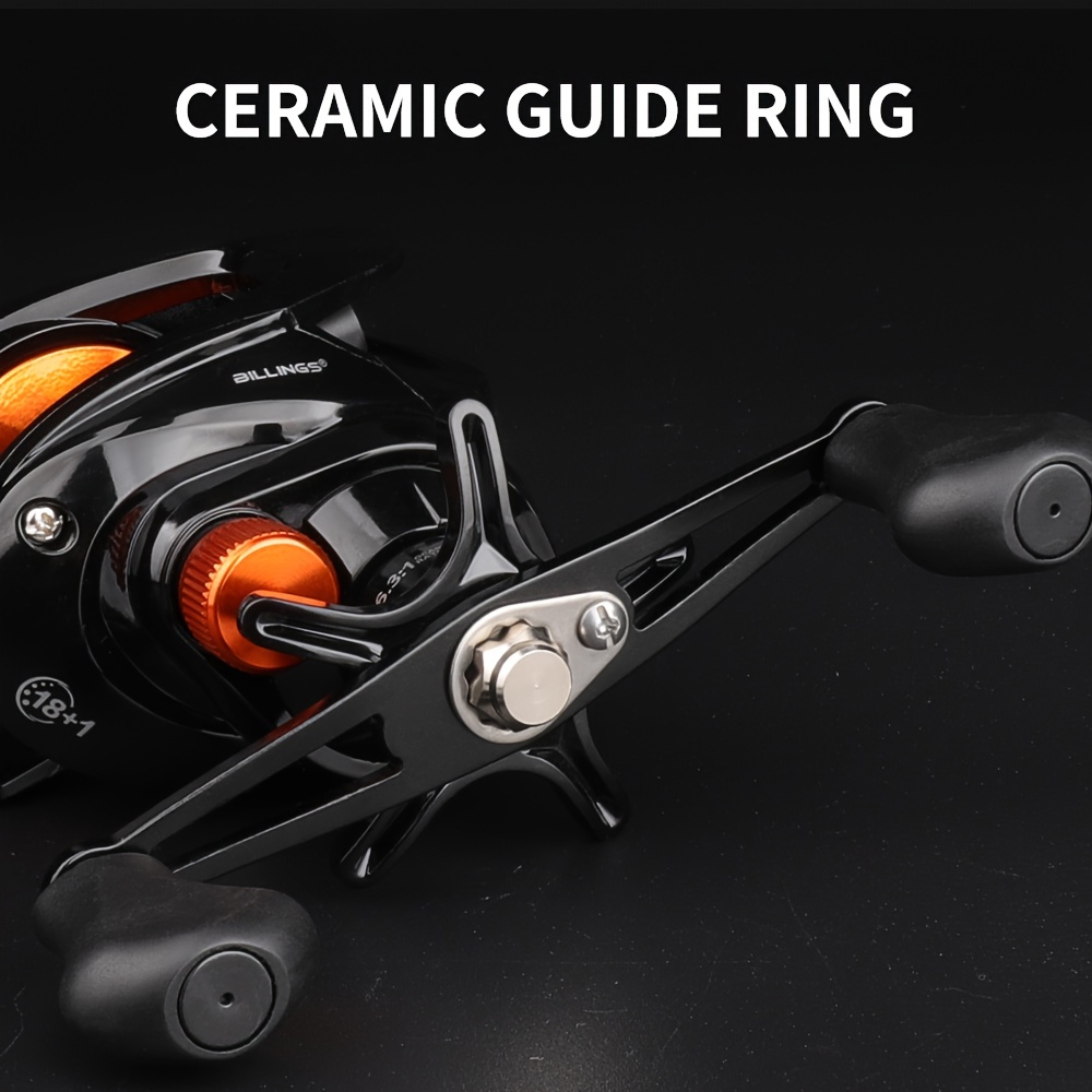 Fishing Baitcasting Reel, 6.3:1 Gear Ratio Lure Baitcasting Reel, 8KG Max  Drag Lightweight Long-Casting Fishing Reel Fishing Tackle Accessories  Orange