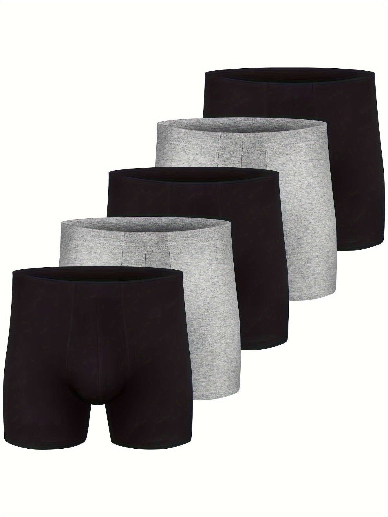 Solid Stripe Textured Briefs Comfy Breathable Stretchy - Temu Canada