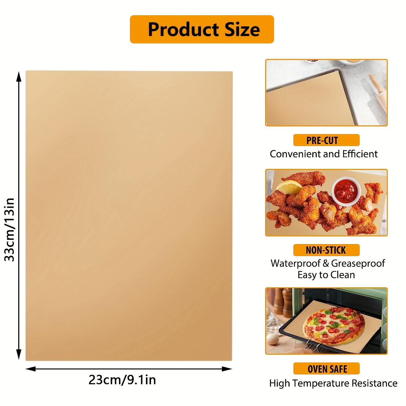 100 Pcs Parchment Paper Sheets for Baking, 8x12 Inches Unbleached, Precut  Parchment Paper for Baking Cookies, Frying, Air Fryer, Cooking, Grilling