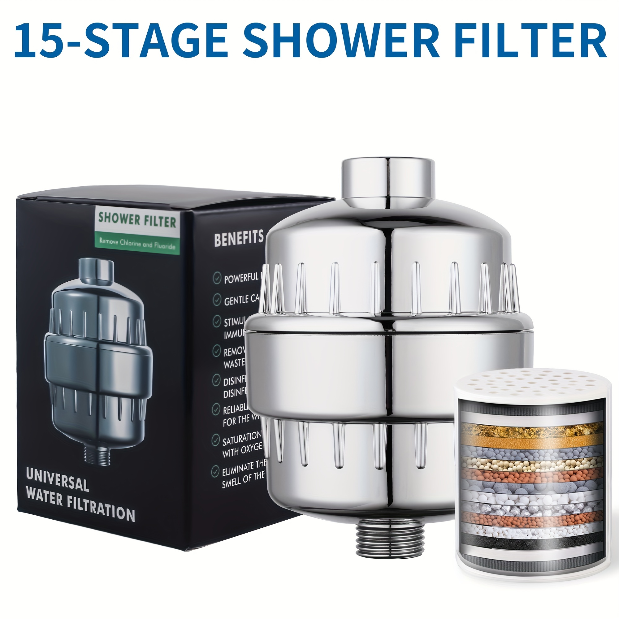 Bathroom Shower Heads 15 Stages Shower Water Filter Remove Chlorine Heavy  Metals Filtered Showers Head Soften For Hard Water Bath Filtration Purifier  230331 From Kuo09, $3.12