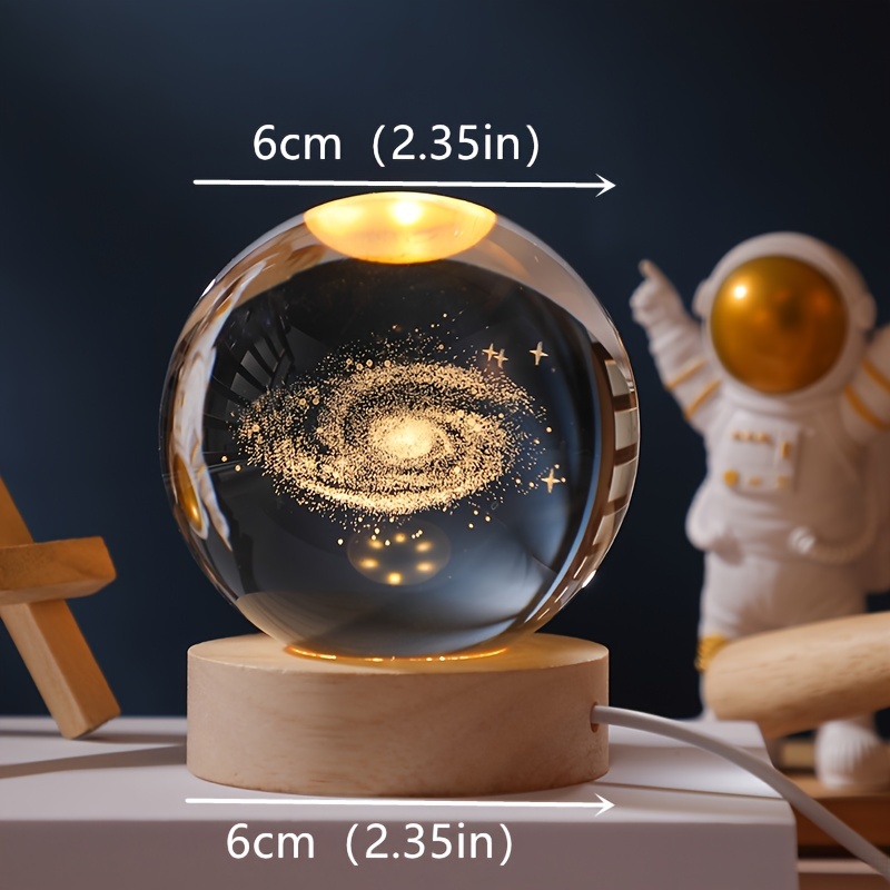 Base de lampe USB avec boule en bois, cadeaux de trophées de