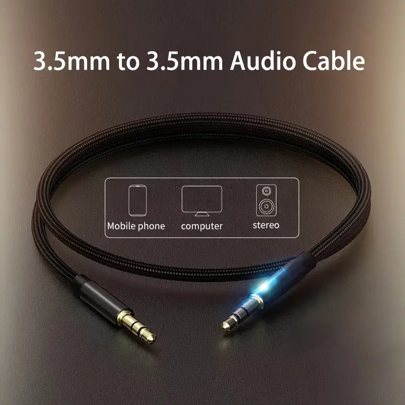 3.5mm Cable Audio Aux Nylon Trenzado Jack Cable Altavoz Hi-fi