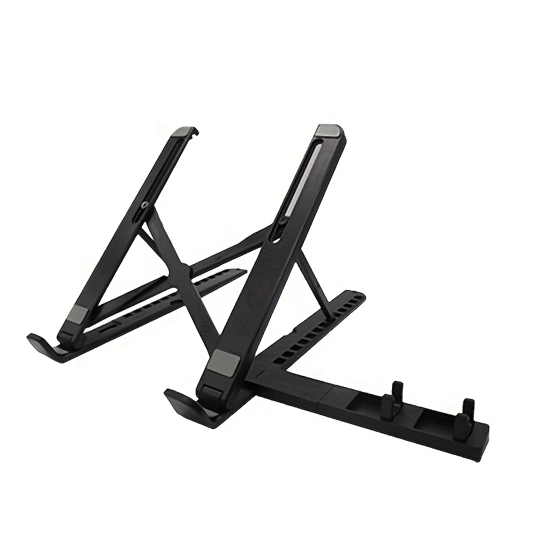 Laptop Portable Storage Lifting Base, Hollow Out Heat Dissipation 2-in-1 Folding Flat Plate Holder