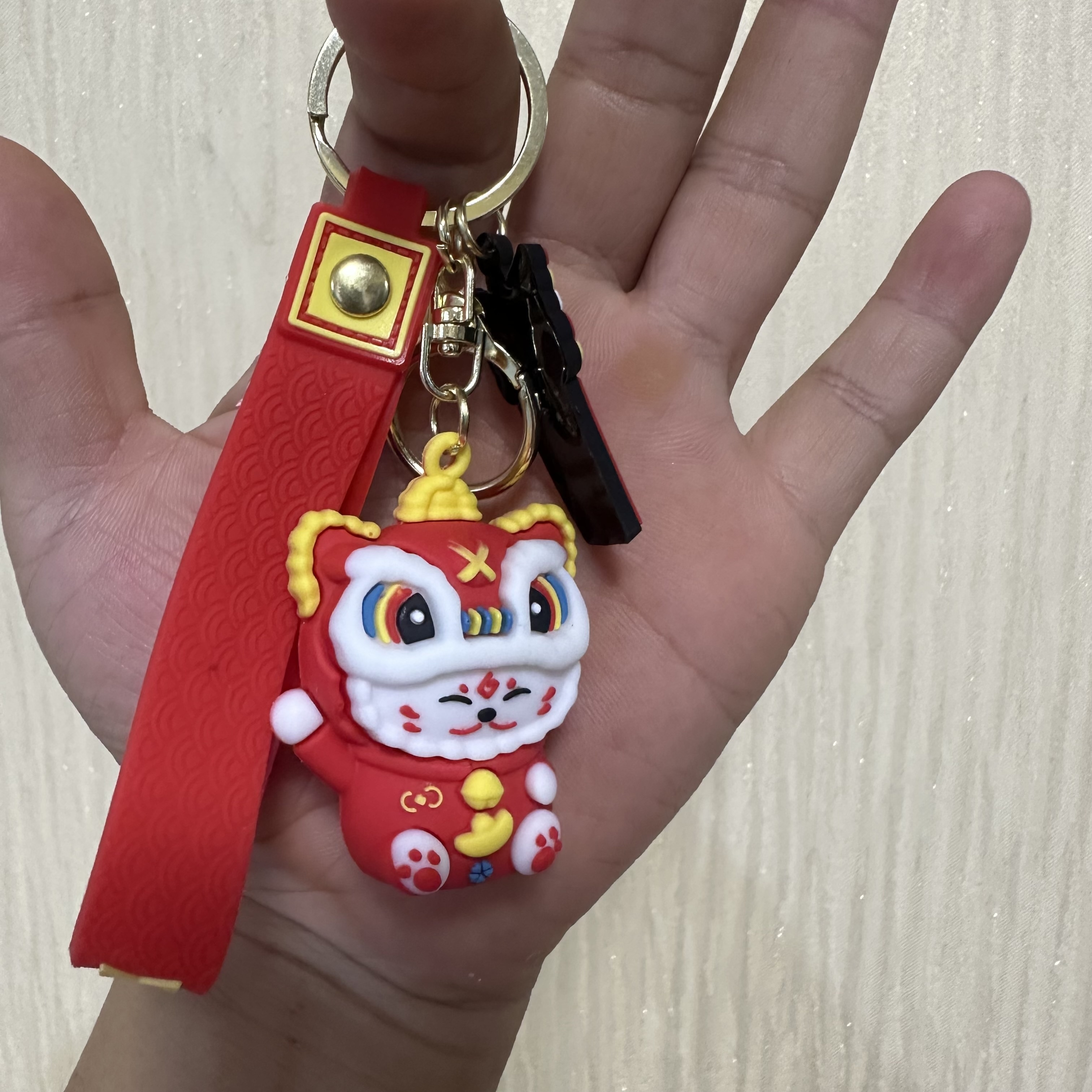 Luxury Pu Leather Key Chain Creative Trend Cute Lucky Tiger