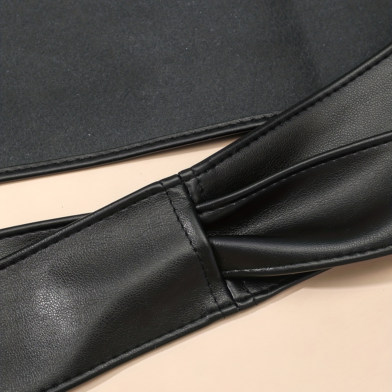 Obi Belt in Soft Leather. Wrap Belt in BLACK. Waist Belt in BLACK