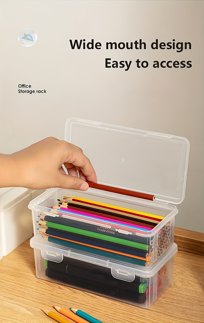 Transparent Storage Box Flip top Design Clear Storage - Temu