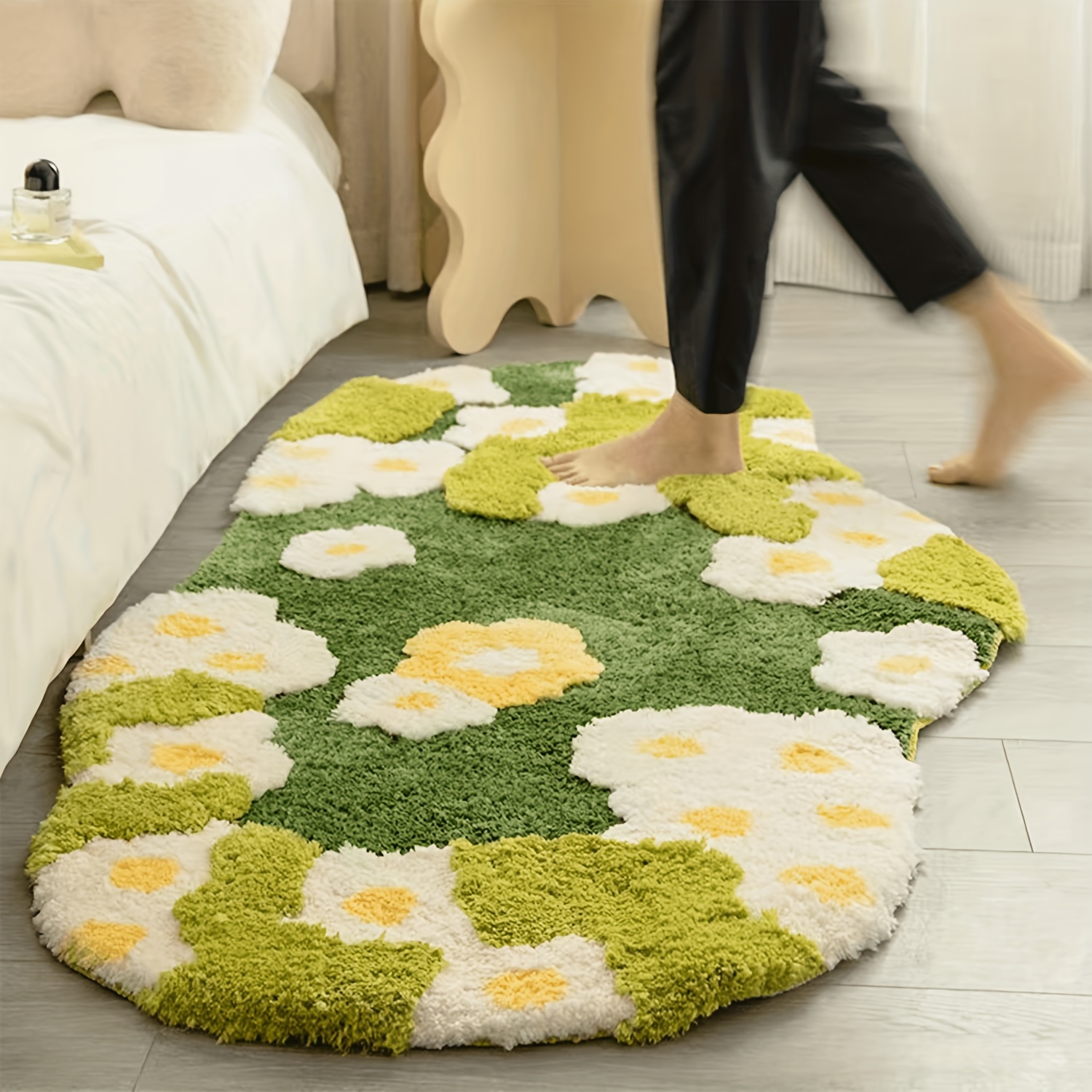 3d Luxury Bathroom Carpet, Abstract Mountain River Flower Moss Carpet,  Fluffy Bathroom Carpet, Non-slip, Efficient And Absorbent, Machine Washable  Coral Fleece Bathroom Mat, Ultra-fine Fiber Soft Thick Plush Carpet Floor  Carpet, Bedside