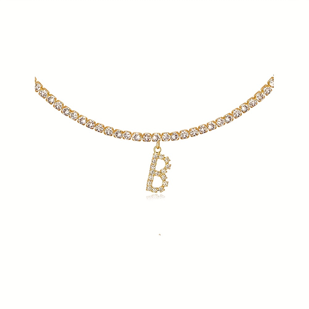 Delicate Layered Initial Necklace Paperclip Chain Necklace Hexagon Alphabet Pendant  Initial Choker For Women - Temu
