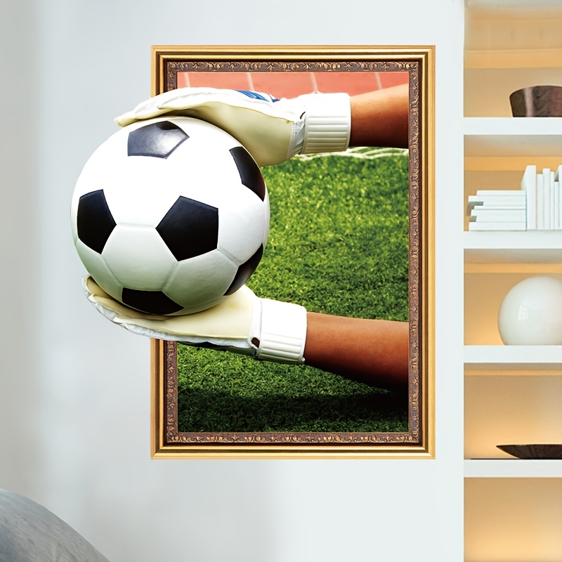 Decor for the room wall, 3D sticker - soccer ball 