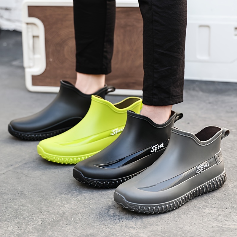 Zapatos Impermeables Para La Lluvia Para Hombres Zapatillas - Temu