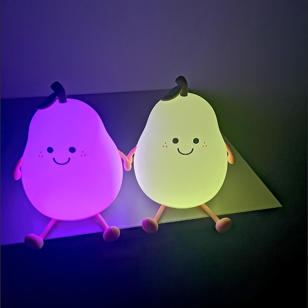 Luce Notturna a LED, Dimmerabile LED a Forma di Pera Frutta Luce Notturna  USB Ricaricabile con