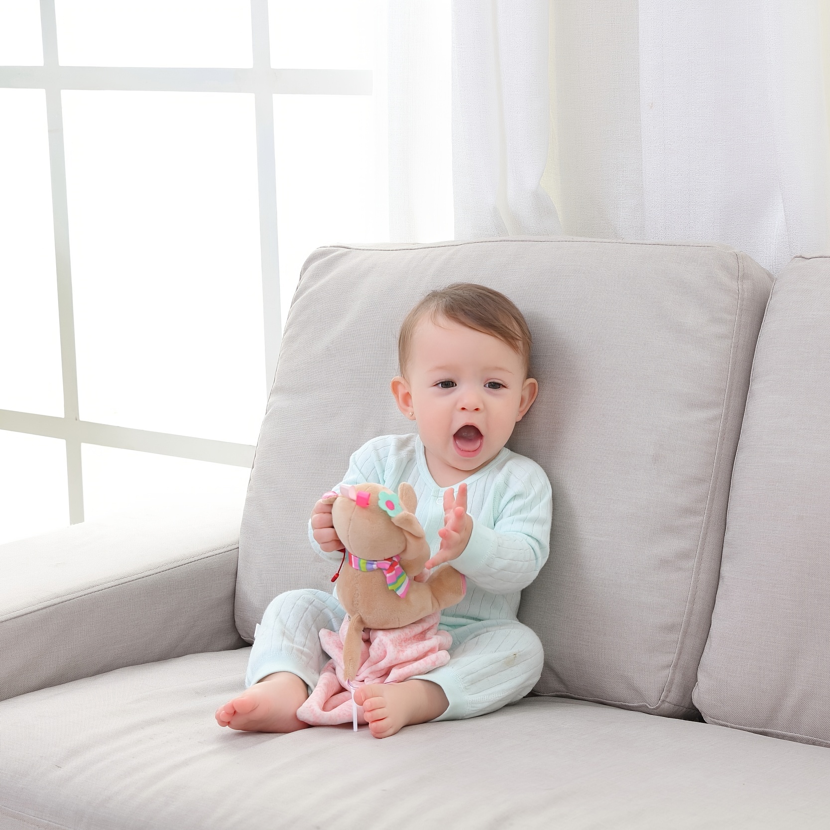 Soft Elephant Pacifier Doll for Newborns