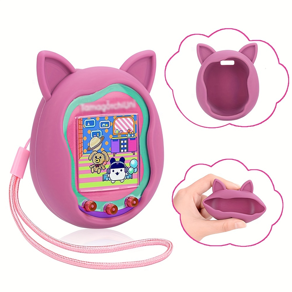 Cute Case Compatible with Tamagotchi Uni, Cute 3D Shark Pattern Silicone  Protector Case for Tamagotchi Uni Virtual Pet Machine with Finger Lanyard