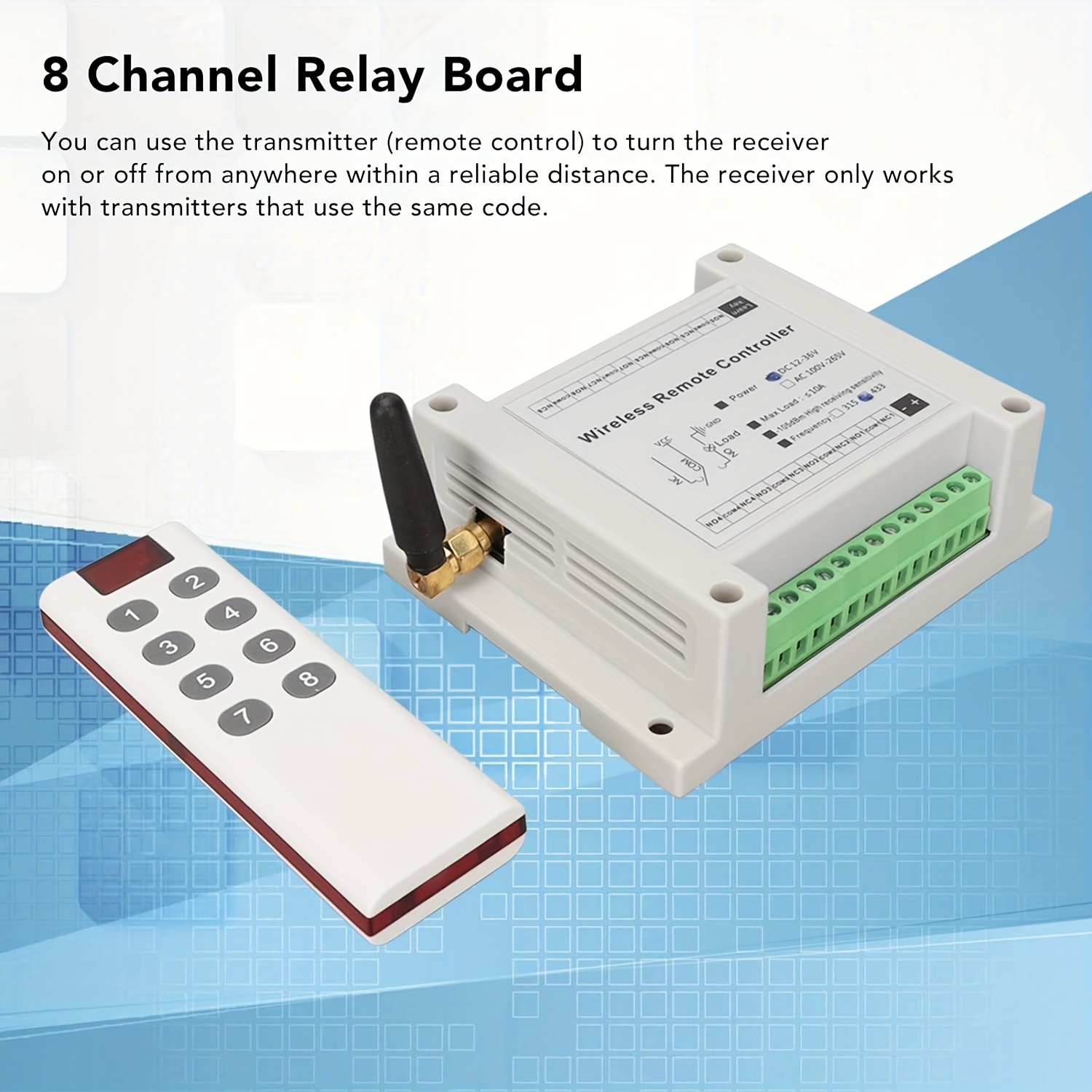 433.92mhz 6v 12v 24v 10a 4ch Relay Module Receiver Ev1527 - Temu