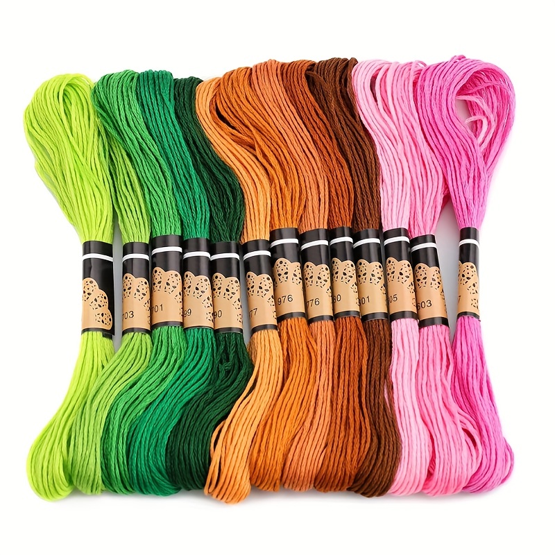 8Pcs Embroidery Thread Kit Knitting Cross Stitch Handmade Cotton Multicolor