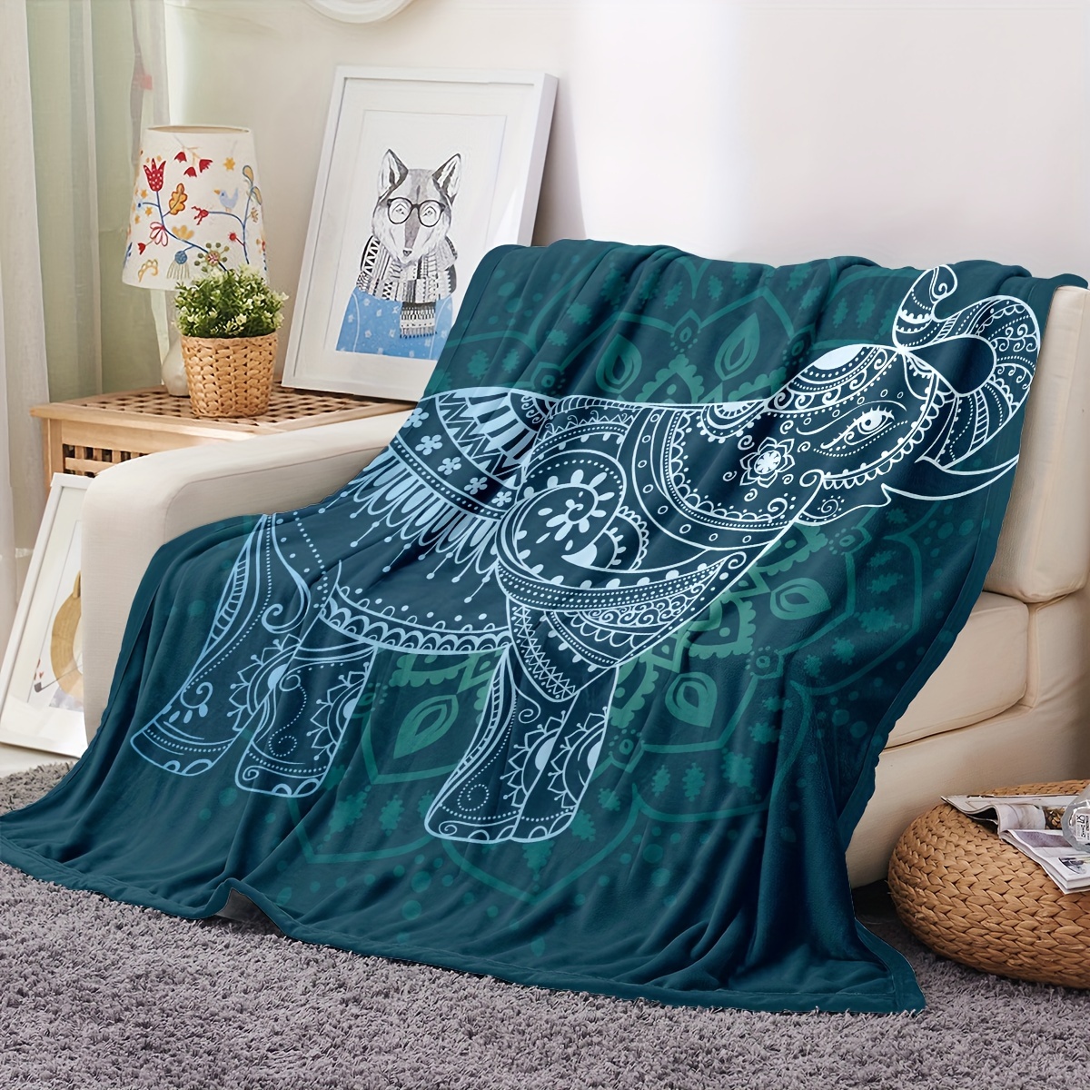 Small Blanket Elephant :: Theodora Home International